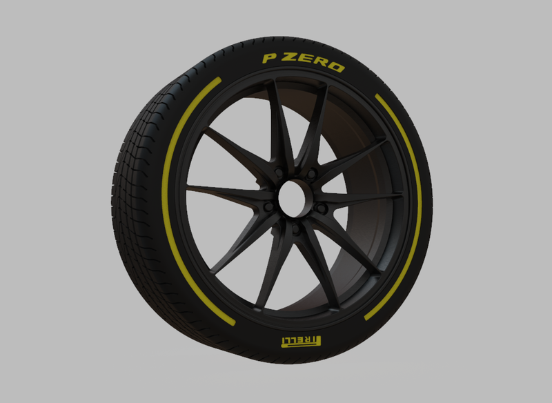 Miniature Konig Oversteer Rim & Tire 