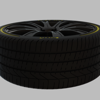 Miniature Konig Crown Rim & Tire  - 3D Print - No Textures - Thumbnail 4