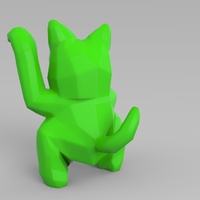 Low Poly Maneki Neko (Japanese Cat) - Thumbnail 2