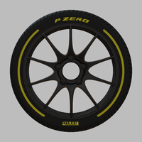 Miniature Konig Illusion Rim & Tire  - 3D Print - No Textures - Thumbnail 2