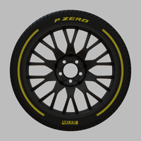 Miniature Konig Lace Rim & Tire  - 3D Print - No Textures - Thumbnail 1