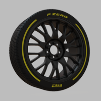 Miniature Konig Lace Rim & Tire  - 3D Print - No Textures - Thumbnail 4