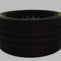 Miniature Enkei RPF1RS Rim & Tire   - 3D Print - No Textures - Thumbnail 1