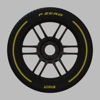 Miniature Enkei RPF1RS Rim & Tire   - 3D Print - No Textures - Thumbnail 2