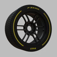 Miniature Enkei RPF1RS Rim & Tire   - 3D Print - No Textures - Thumbnail 3