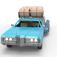 Vintage Transporter truck for Race car V4 Scale 1:25 - Thumbnail 3