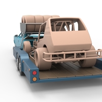 Vintage Transporter truck for Race car V4 Scale 1:25 - Thumbnail 7