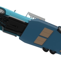 Vintage Transporter truck for Race car V4 Scale 1:25 - Thumbnail 10