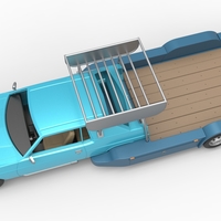 Vintage Transporter truck for Race car V4 Scale 1:25 - Thumbnail 11