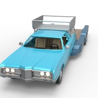 Vintage Transporter truck for Race car V4 Scale 1:25 - Thumbnail 12