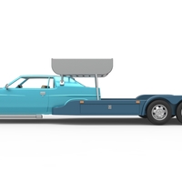 Vintage Transporter truck for Race car V4 Scale 1:25 - Thumbnail 16