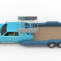 Vintage Transporter truck for Race car V4 Scale 1:25 - Thumbnail 17