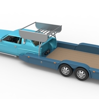 Vintage Transporter truck for Race car V4 Scale 1:25 - Thumbnail 19