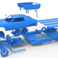 Vintage Transporter truck for Race car V4 Scale 1:25 - Thumbnail 24