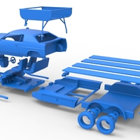 Vintage Transporter truck for Race car V4 Scale 1:25 - Thumbnail 25