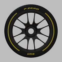 Miniature Enkei GTC02 Rim & Tire  - 3D Print - No Textures - Thumbnail 2