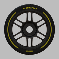 Miniature Enkei RPT1 Rim & Tire  - 3D Print - No Textures - Thumbnail 3