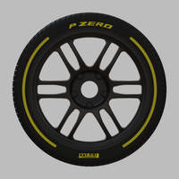 Miniature Enkei RPF1 Rim & Tire  - 3D Print - No Textures - Thumbnail 2