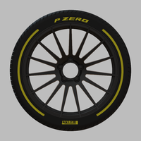 Miniature Enkei RS05RR Rim & Tire  - 3D Print - No Textures - Thumbnail 1