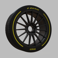 Miniature Enkei RS05RR Rim & Tire  - 3D Print - No Textures - Thumbnail 2