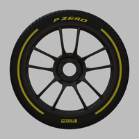 Miniature Enkei PF01 Rim & Tire  - 3D Print - No Textures - Thumbnail 1