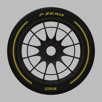 Miniature Enkei NT03+M Rim & Tire  - 3D Print - No Textures - Thumbnail 1