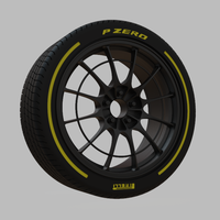 Miniature Enkei NT03+M Rim & Tire  - 3D Print - No Textures - Thumbnail 2