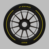 Miniature Enkei NT03RR Rim & Tire  - 3D Print - No Textures - Thumbnail 1