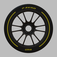 Miniature Enkei GTC01RR Rim & Tire -  - 3D Print - No Textures - Thumbnail 1