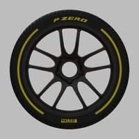 Miniature Enkei PF01SS Rim & Tire  - 3D Print - No Textures - Thumbnail 1