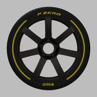 Miniature Enkei PF07 Rim & Tire  - 3D Print - No Textures - Thumbnail 1