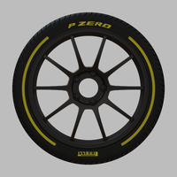 Miniature Enkei Triumph Rim & Tire  - 3D Print - No Textures - Thumbnail 1