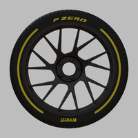 Miniature Enkei TM-7 Rim & Tire  - 3D Print - No Textures - Thumbnail 1