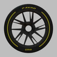 Miniature Enkei TD-5 Rim & Tire  - 3D Print - No Textures - Thumbnail 1