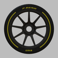 Miniature Enkei TS9 Rim & Tire  - 3D Print - No Textures - Thumbnail 4
