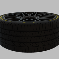 Miniature Enkei TMS Rim & Tire  - 3D Print - No Textures - Thumbnail 4