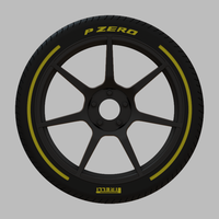 Miniature Enkei TFR Rim & Tire  - 3D Print - No Textures - Thumbnail 1