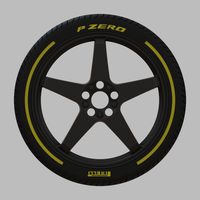 Miniature Enkei EV5 Rim & Tire  - 3D Print - No Textures - Thumbnail 1