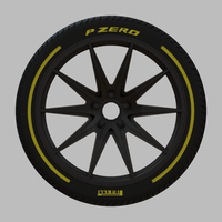 Miniature Enkei Draco Rim & Tire  - 3D Print - No Textures - Thumbnail 1