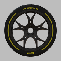Miniature Enkei Vulcan Rim & Tire  - 3D Print - No Textures - Thumbnail 1