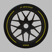 Miniature Enkei PDC Rim & Tire  - 3D Print - No Textures - Thumbnail 1