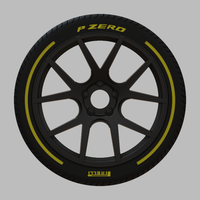 Miniature Enkei M52 Rim & Tire  - 3D Print - No Textures - Thumbnail 1