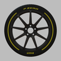 Miniature Enkei EDR9 Rim & Tire  - 3D Print - No Textures - Thumbnail 1