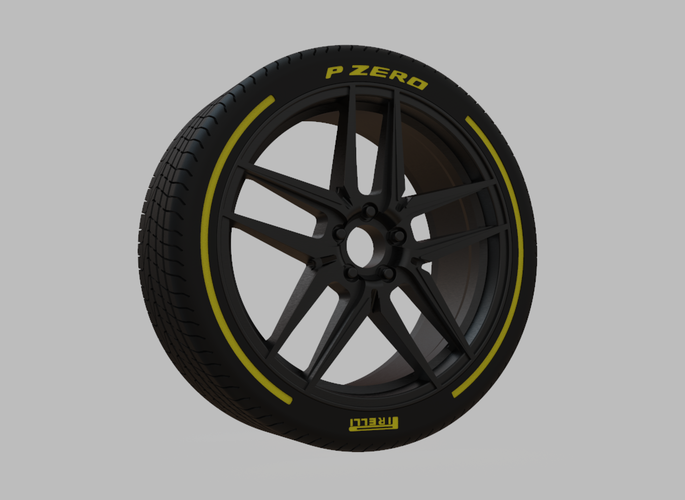 Miniature Enkei Icon Rim & Tire  - 3D Print - No Textures