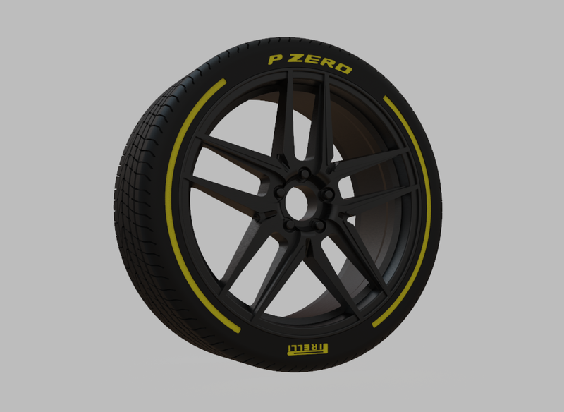 Miniature Enkei Icon Rim & Tire  - 3D Print - No Textures