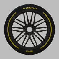 Miniature Enkei Phantom Rim and Tire - No Textures  - 3D Print  - Thumbnail 1