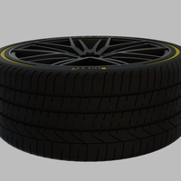 Miniature Enkei Phantom Rim and Tire - No Textures  - 3D Print  - Thumbnail 4