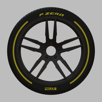 Miniature Enkei SS05 Rim & Tire  - 3D Print - No Textures - Thumbnail 1