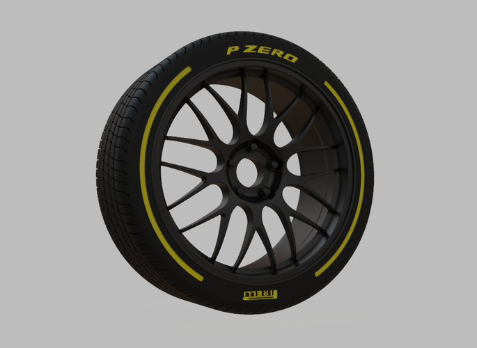 Miniature Enkei Lusso Rim & Tire 