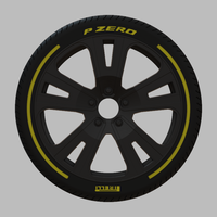 Miniature Enkei SVX Rim & Tire  - Thumbnail 1